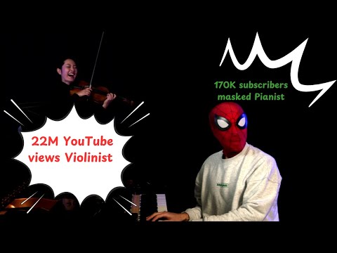 22M View Violinist & 170K Masked Pianist Practice Live