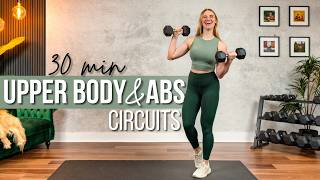 25 min  Upper Body and Abs CIRCUIT Strength Training