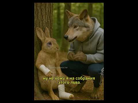 Волк против зайца - #нейросеть #ai #юмор #ии #мем #funny #song #funnyshorts #смешныеживотные #viral