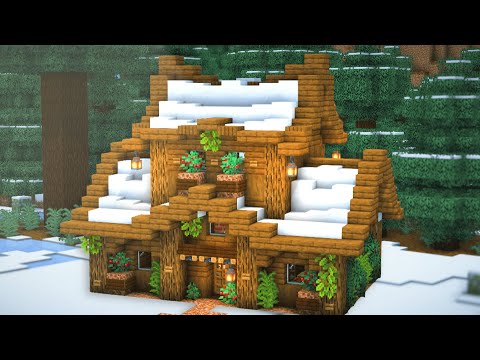 How to Build IDEAL Winter Cabin in Minecraft