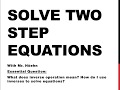 Solving Two Step Equations with Fractions and Decimals