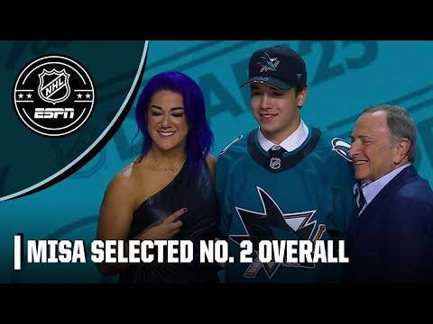 San Jose Sharks select Michael Misa with the No. 2 pick in the 2025 NHL Draft, Bayley announces