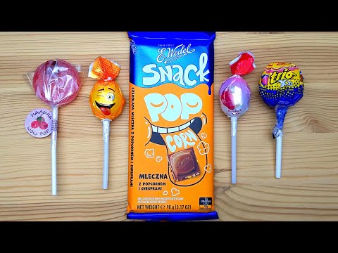 Candy Lollipops and Sweets. Yummy Rainbow Lollipops ASMR