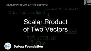 Scalar Product of Two Vectors
