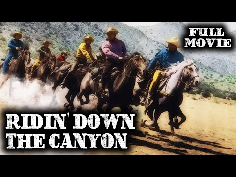 RIDIN' DOWN THE CANYON | Roy Rogers | Full Western Movie | English | Wild West | Free Movie