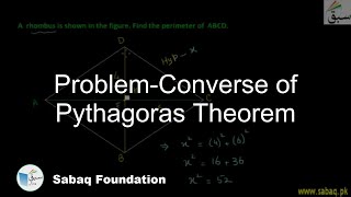 Problem-Converse of Pythagoras Theorem