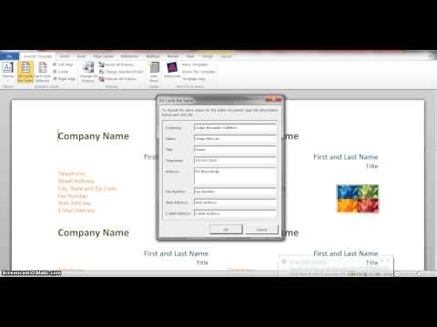 Print Business Cards with MS Word and Avery Templates