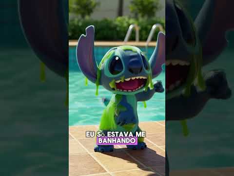 MOSTRO NA PISCINA!!!👽😱#stitch  #toons