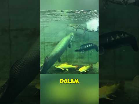 MEMBERI MAKAN ARAPAIMA DENGAN SEEKOR BUAYA #shorts