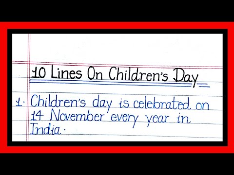 10 lines essay on children day | Essay on children day | children day essay in english