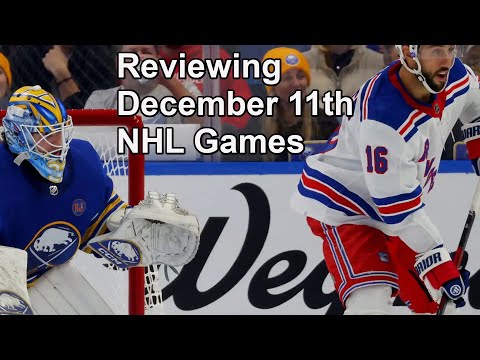 Reviewing December 11th NHL Games