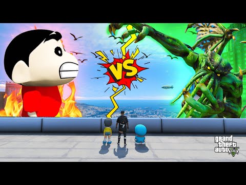 A monster👽 attacked😫 on Shinchan #gta5 #gta #gtav #d5gamingyt