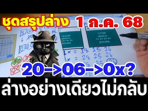 🔥เคาะให้แล้ว!! ชุดสรุปล่าง ((ล่างอย่างเดียว)) ปักหลักสิบล่าง 1/7/68