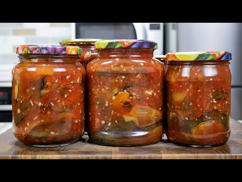 Самые вкусные баклажаны на зиму. Салат из баклажан