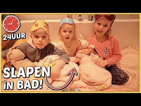 24 UUR OVERLEVEN iN ONS BAD! 😱 | Bellinga Vlog #2356