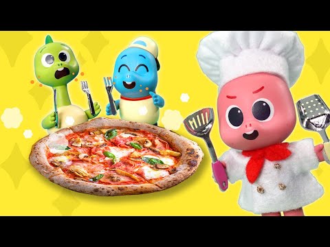 Making aDelicious Pizza for Hungry Dinos🤩 Cocobi Miniature Food Truck