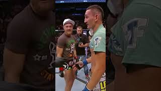 Respect tussen Conor McGregor en Max Holloway na hun eerste gevecht in 2013 #ufc #ufc329 #mcgregor
