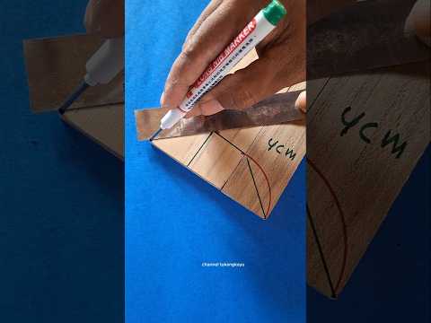 combine two different sizes of wood into one .. #wood #shortsvideo