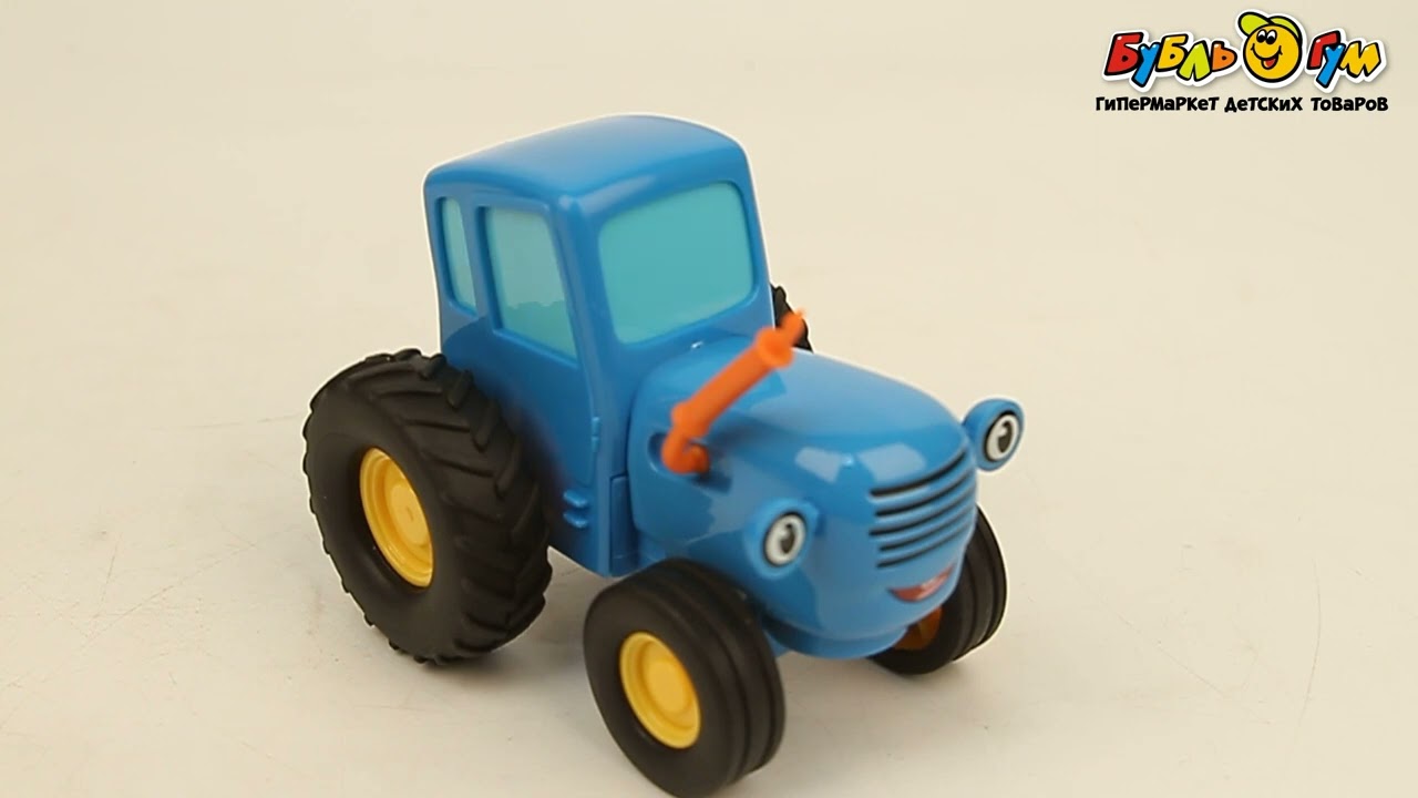 Игрушка металлическая ТЕХНОПАРК Синий Трактор инерционная световые звуковые эффекты  - видео