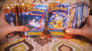 Pokemon Surging Sparks Booster Box Opening ★ ASMR (Cards Sounds / Crinkles / Soft Spoken)