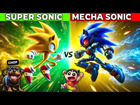 MECHA SONIC vs SUPER SONIC with SHINCHAN and CHOP In Jump Force Mugen