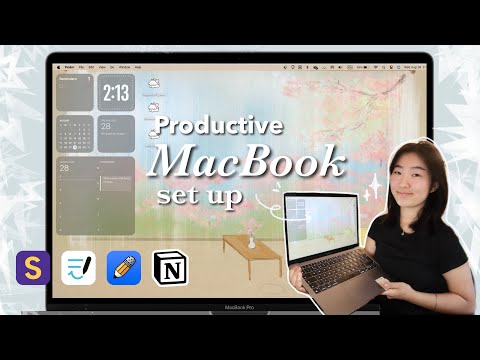 How to make your MacBook AESTHETIC? 💫 Productive school apps, customizations, must-have accessories