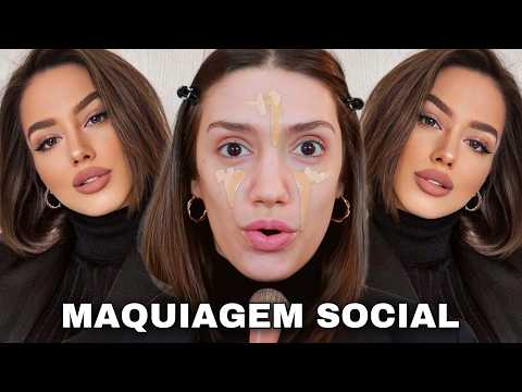 MAKE SOCIAL PARA QUALQUER EVENTO DE TRABALHO *MAQUIAGEM MONOCROMÁTICA* tutorial completo