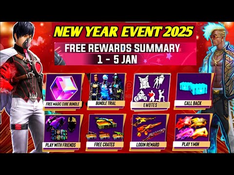 NEW YEAR EVENT FREE FIRE 2025 | FREE FIRE 1 JANUARY EVENT| NEW YEAR MAGIC CUBE EVENT| FF NEW EVENT