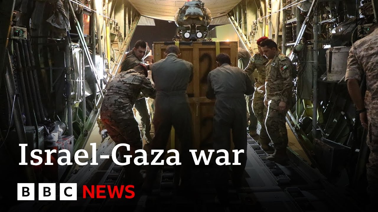 Israel says it has 'split Gaza in two' as Jordan Air Drops Medical Supplies - BBC News