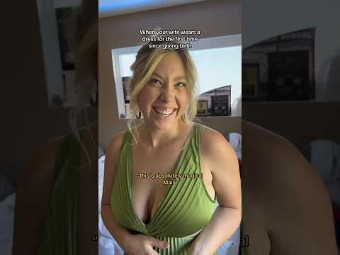 My wife wore a dress for the FIRST TIME since giving birth!#couple #couplegoals #relationship