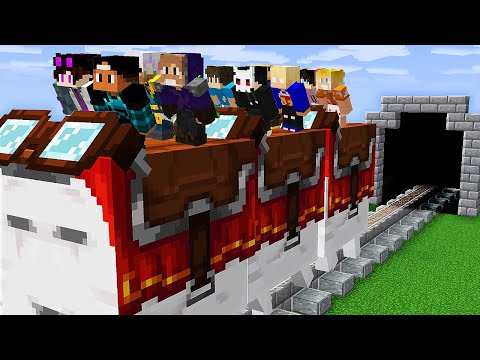 FIZ UM TREM DE HAPPY GHAST NO MINECRAFT