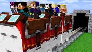 FIZ UM TREM DE HAPPY GHAST NO MINECRAFT