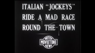 Italian 'Jockeys' Ride Round The Town &apos;amp;#174; Palio Di Siena Race