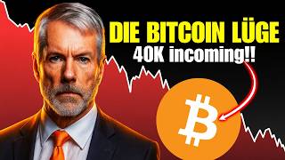 Bitcoin wird noch viel tiefer fallen. Saylor MUSS verkaufen!