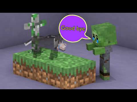 The Touching Story Of Baby Zombie And His Dog ❤️ - Minecraft Animation