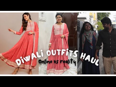 Diwali outfits haul 2024✨🎀| Festive kurti set haul | Anarkali kurti set haul | cotton A-line dresses