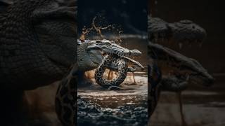 Crocodile Crushes Python! Swamp Showdown! 🐍💥