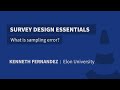 Sampling Error and Survey Methods