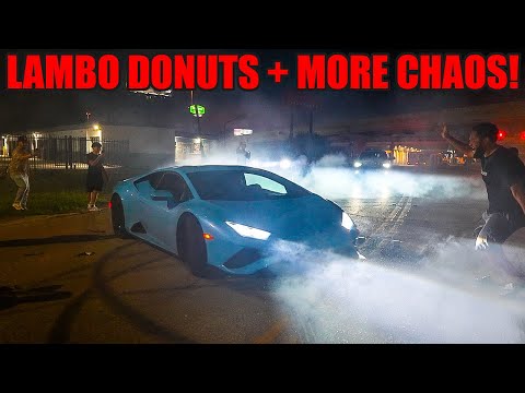 LAMBORGHINI Does INSANE DONUTS At The MOST CHAOTIC Car Meet of 2025!