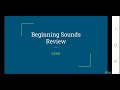 Exploring Beginning Sounds