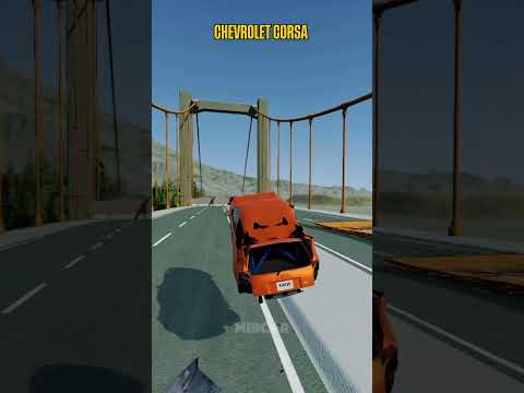 Carros brasileiros Vs ponte quebrada 🚗 #automobile #beamingdrive #beamngdriver