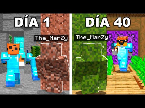 SOBREVIVÍ 40 DÍAS dentro de una BASE SECRETA de MINECRAFT