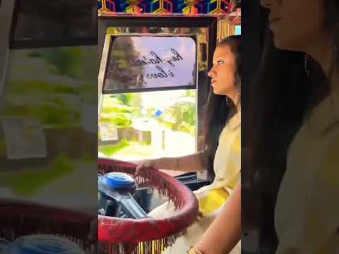 Tourist bus Girl driving video 😻💖🔥| mass look heavy watsapp status#viral