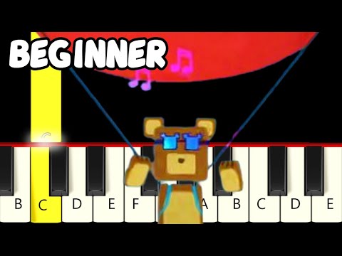 I'm a Bear - Super Bear Adventure - Fast and Slow (Easy) Piano Tutorial - Beginner (Both Hands)