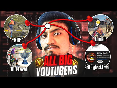 All V badge BIG Youtubers In Same Match 😲 Don't Show Emote ❓😈 Garena Free Fire