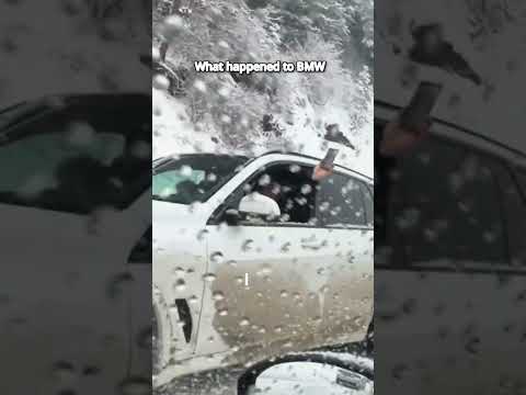 BMW carries a heavy loaded truck in snow #carlover #car #bmw #bmwm4 #bmwm5