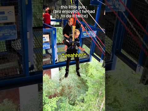 A 9 year old kid jumping from CRAZY height TWICE 🥶 ✨️ #bungeejump #travel #bungeejumping #adventure