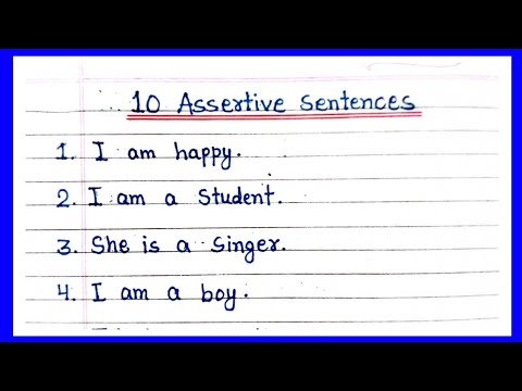 10 Assertive sentence Assertive sentence English Grammar