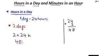 Number of hours in a day and number of minutes in an hour