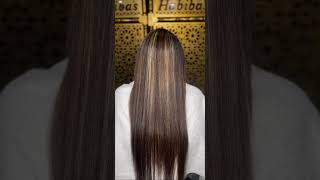 Hair Botox treatment and highlights done by Habiba’s Beauty Salon